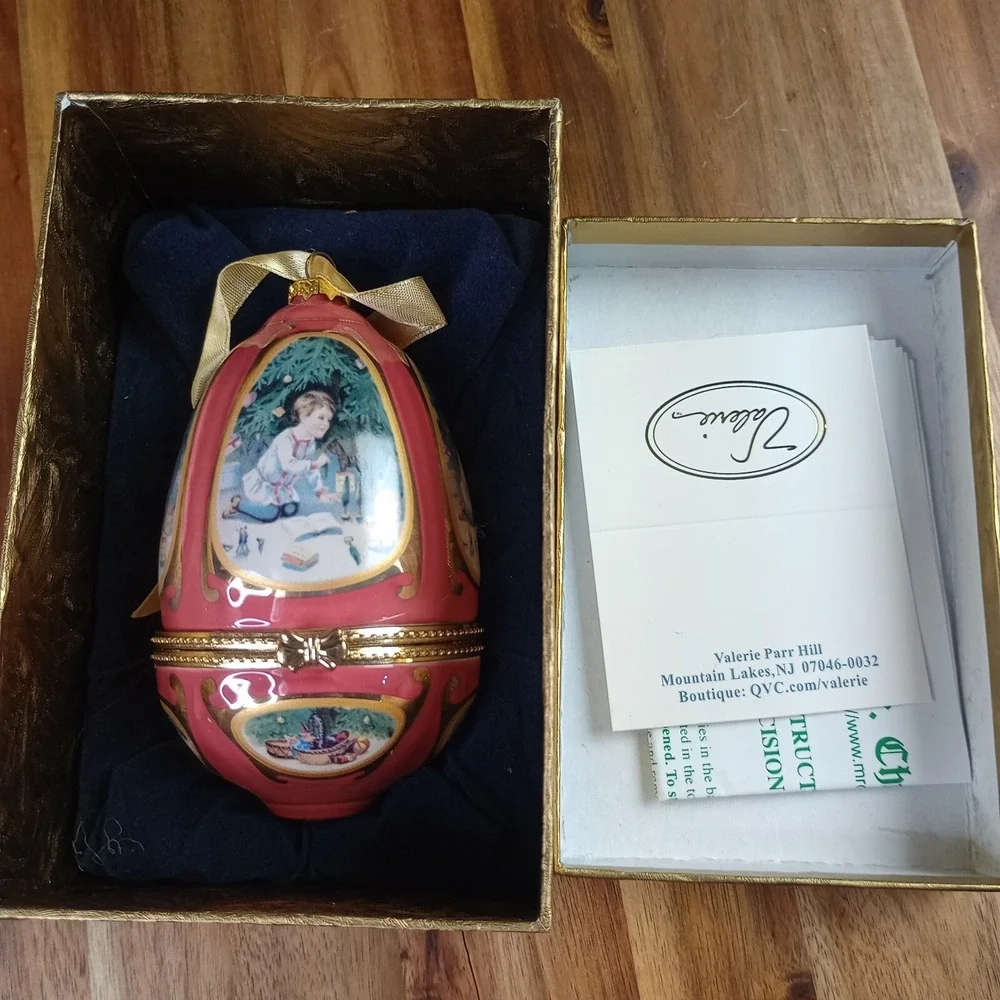 Valerie Parr‎ Hill Mr Christmas Egg Shaped Musical Christmas Ornaments Bethlehem
